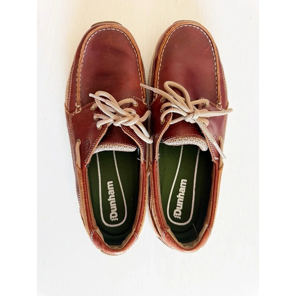 Dunham Genuine Leather Dark Brown Rollbar Shoes. Men's Size 8 2E